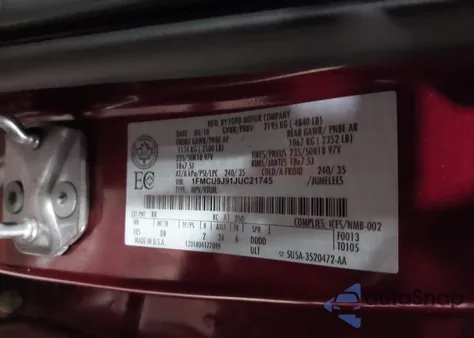 2018 Ford Escape Titanium from USA, damaged, VIN 1FMCU9J91JUC21745